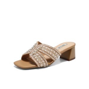 Belle | Elegant High-Heel Sandals Flats for Summer Beach Wear