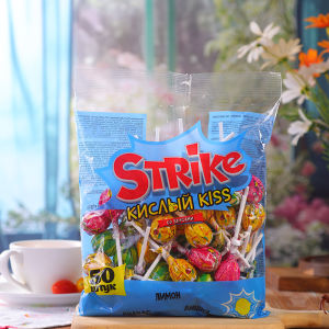 Original 50 Sticks Lollipops Mixed Flavors Double Flavor Hard Candy Children Snacks Traditional Candy from Russia Bag Packaging