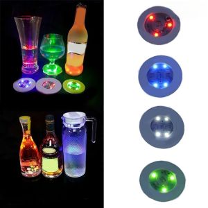 5/1pcs Fashion Luminous Bottle LED Light Cup Sticker Mat Bar Club Party Coaster Decor