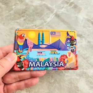 I Love Kuala Lumpur Malaysia Twin Tower KLCC Putrajaya Souvenir Metal Fridge Magnet Deco Collectible Gift Cenderahati