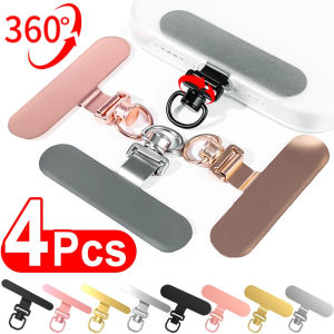 360° Rotating Phone Gasket Lanyard Stainless Steel Tether Tab Ultra-thin Phone Case Clip Back Sticker Connecting Hanging Piece
