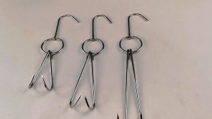 ตะขอเกี่ยวเป็ด ตะขอแขวนไก่ย่าง ตะขอแขวนเป็ดย่าง ตะขอสแตนเลส 10 ชิ้น สำหรับแขวนเป็ดย่าง ไก่ย่าง เนื้อสัตว์ต่างๆฯลฯ