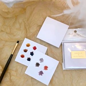 50Pcs Nail Color Paper Palette Waterproof Sticker Gel Mixed Drawing Paper DIY Display Nail Tools