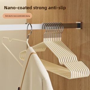 Home Use Thickened Non-Slip Clothes Drying Rack Student Dormitory Wardrobe Storage Holder Hook Hanger Invisible Clothesline