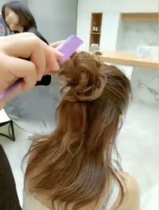 TSE Tóc Giả Để Làm Tóc Hoa Thiết Kế Tóc Thật Chất Liệu Tóc Đặc Trưng Dụng Cụ Làm Tóc Hình Nửa Quả Cầu Thời Trang Tự Nhiên RW55