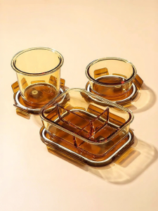 SENGAOPAI | Microwave Safe Glass Meal Box For Working Professionals With Compartment