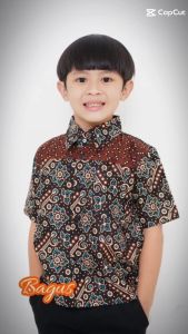 Kemeja Batik Anak Laki-laki Lengan Pendek Usia 3 sampai 10 tahun Hem Batik Anak Cowok Lengan Pendek Terbaru