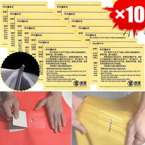 【 Rotatingjumps】🔥สติกเกอร์ติดกาวติดกันน้ำแผ่นปะติดผ้าไนลอนโปร่งใสเต็นท์กลางแจ้งเทปซ่อมเสื้อแจ็กเก็ตเครื่องมือแก้ไขไม่หลุดง่าย10ชิ้น