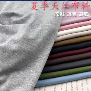Vải Lụa Mùa Hè Mới Vải Lụa Tencel Co Giãn Cao Vải Nhẹ Vải Rộng Quần Áo Tay Ngắn Váy Cardigan
