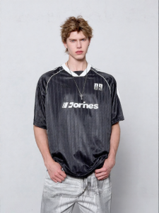 FORNINES | Retro V-Neck Loose Fit Couples T-Shirt