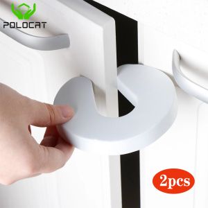 Polocat 2 Cái Khóa An Toàn Cho Bé Miếng Chặn Cửa Bằng Xốp EVA Bền Giá Đỡ Kẹp Đồ Cải Tạo Nhà Cửa Sofa
