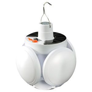 Solar Camping Lantern Portable Foldable LED Light with Hook Rechargeable USB/Solar Power 5 Modes IPX7 Waterproof