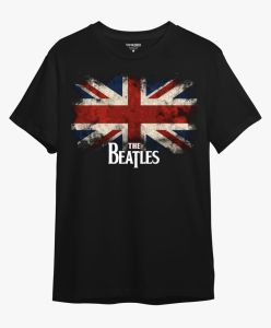 Kaos band The Beatles England flag rock n roll legend distro