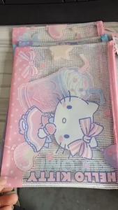 Licensed Sanrio Zip Bag Organizer Mesh Zipper Pouch File Folder A4 A5 Size
