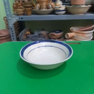Combo 5 tô bè gốm kiểu xưa viền xanh 18 cm ( gốm sành)