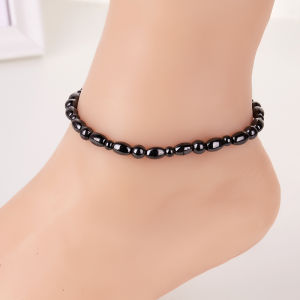 Magnetic Therapy Health Care Magnet Anklet Magnetic Haematite Ankle Ring Men and Women Anti-Radiation Anti-Fatigue Couple Improve Sleeping Ankle Chain