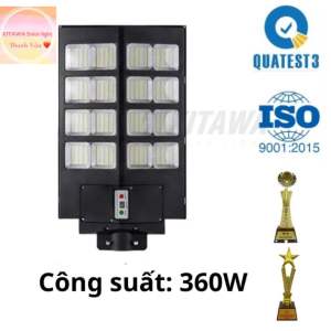 [360W] Đèn Đường Năng Lượng Mặt Trời Liền Thể 2 Cánh Kitawa 360W LT5360