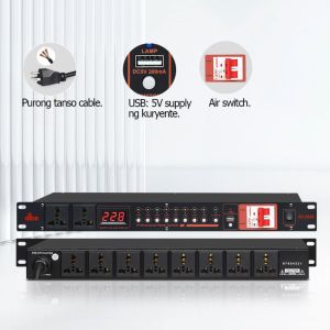 ปลั๊กไฟ DBX SV-108 ติดแร็ค 3 ตา 220V สำหรับ 3 ช่อง USB และ 1 ช่อง 5V USB ยกวน