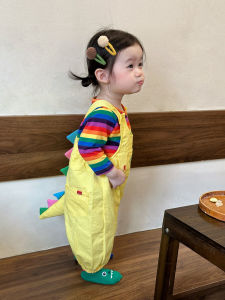 Quần Dài Có Dây Đeo Hình Đuôi Khủng Long Dễ Thương Cho Bé Gái Mùa Xuân Thu Quần Trẻ Em Thời Trang Mới Về Cotton Polyester