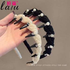 Elegant Pearl Hairband Womens High Hairline Special Face Washing Headband 2025 New Pressing Hair Card Headwear