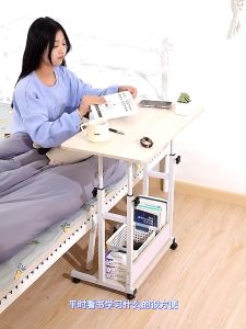 🔴ready stock🔴Adjustable Height L Multifunctional Adjustable Bedside Laptop Table Sofa Side Table With Wheels Side Table 床邊桌子