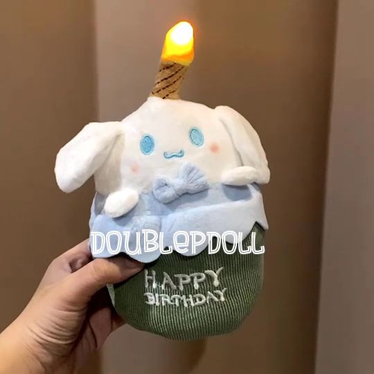 ตุ๊กตา CINNAMOROLL ชินนามอโรล เค้กวันเกิด (มีไฟ มีเสียงเพลง)