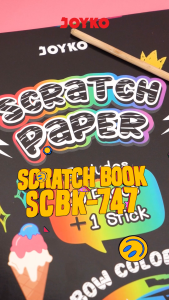 Scratch Paper Book JOYKO Buku Gambar Gores Magic Rainbow Colors SCBK-747-1926