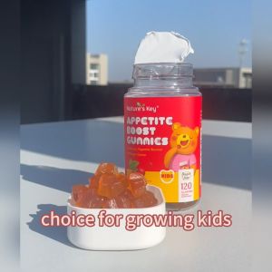 Natures Key Appetite Booster Gummies for Kids Support Appetite Regulates Stomach Hawthorn Flavor 120 Gummies