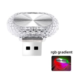 1/2pcs Car Interior Light LED Ambient Light Mini USB Decoration Light Environment Light RGB Color Car Accessories Plug and Play
