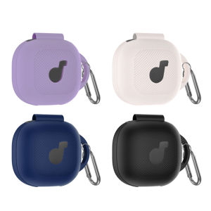[Vktech] Silicone Case with Carabiner Earbuds Case Cover Front LED&Logo Visible Carrying Case for Anker for Soundcore P40i Case Cover