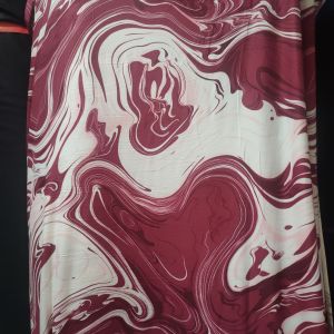 Marble Maroon Cotton Spandex fabric sold per kilo