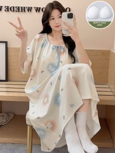 V.C.I | Bust Support Bowknot Icy Silk Knit Sleepwear