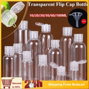 5pcs 10/30ml Plastic Flip Cap Bottles Empty Vail PET Bottle Container Cosmetics Lotion for Travel