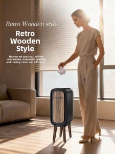 MR.Bin | Automatic High-leg Vintage Style Trash Can for Narrow Spaces