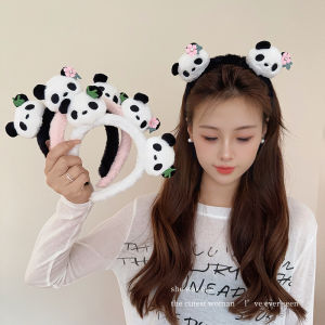 Cute Little Panda Hairband Womens Special Face Washing Elastic Plush Hairband Hair Accessories Fashionable Summer New Arrival