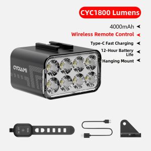 CYCLAMI | Waterproof Rechargeable LED Bicycle Front Light with Remote Control