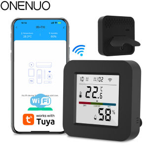 Tuya Smart Universal IR Remote พร้อมเซ็นเซอร์อุณหภูมิความชื้นสําหรับเครื่องปรับอากาศทีวี AC ทํางานร่วมกับ Alexa Google Home Yandex