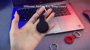 Airtags Cover Liquid Silicone Case Airtag Rubber Case Matte Airtag Loop Cover Protective Case