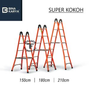 TANGGA ALUMUNIUM MULTIFUNGSI 150/300CM ENGSEL OTOMATIS TIFE KF