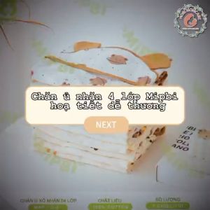 Chăn Choàng Ủ Xô Muslin Mipbi 4 Lớp Có Mũ Siêu Thoáng Mát Mềm Mịn Cho Bé Sơ Sinh Hàng Loại 1