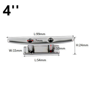 4 Inch Boat Mooring Cleat Stainless Boat Cleat Stainless Steel Boat Mooring Dock Deck Rope Cleat Marine Hollow Base Cleats