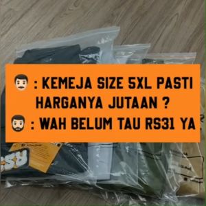 Baju Kemeja Albama Polo Shirt RS31 White Black Army Mocca Basic Cowok Jumbo - Kemeja Polo Lengan Panjang Putih Super Big Size