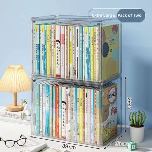 CORJANE | Dustproof Transparent Acrylic Large Capacity Book Storage Box