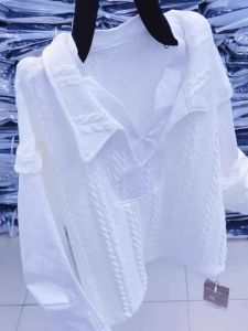 NUMEN BUTTON | Stylish Overlap Designed Button-up Shirt