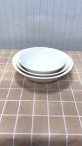 Bộ 2 Tô Sứ Loe Cạn Trắng Trơn Nhiều Size Tô Đựng Canh Tô Phở Thức Ăn Đồ Dùng Bàn Ăn