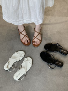 Fairy Style Dress Matching Flats Toe Ring Sandals Slippers Women Summer Wear