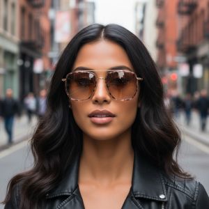 New Square Sunglasses Retro Sun Glasses For Driving Fashionable Double-bar Sun Protection Glasses For Women And Men 2549