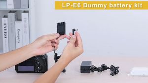 Dummy battery CANON LP-E6 / LP-E6N สําหรับกล้อง Canon R / R5 / R6 / 5DIV / 6DII / 7DII / 60D /70D / 80D