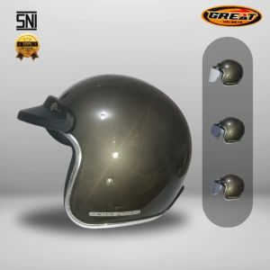 Great Helm Bogo List Chrome Premium Italy Gunmet Original Pria Wanita SNI L03A