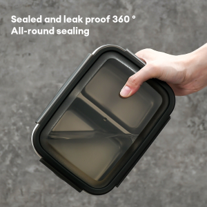 Daily-use reusable lunch box lunch box for instant meals refrigerator box fruit food-grade lunch box 304 stainless steel preservation box vacuum-sealed box